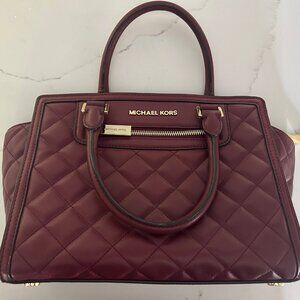 Michael Kors Selma Large Zip Quilted Leather Satchel Bag Purse - LIKE NEW!